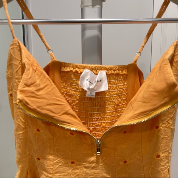 Line & Dot Orange Eyelet strapped dress - Picture 8 of 10